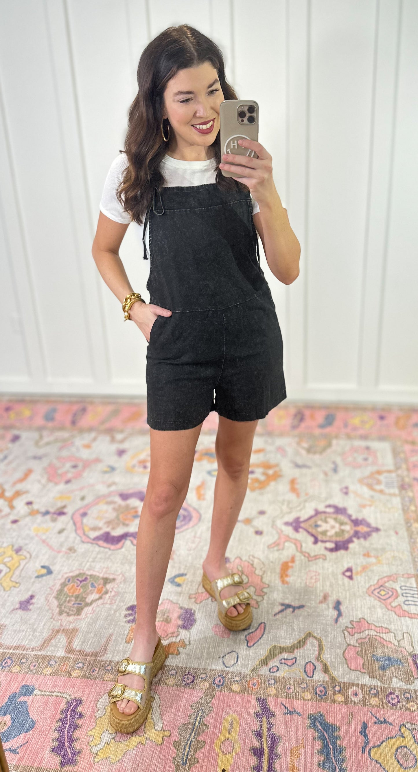 Iris Romper in Ash Black