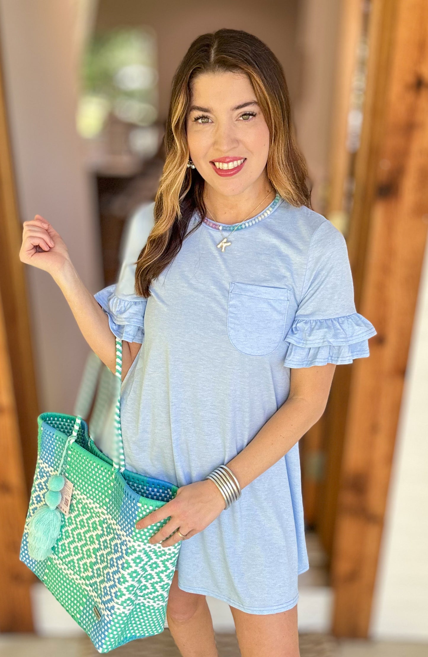 Addictive T-Shirt Dress - Blue