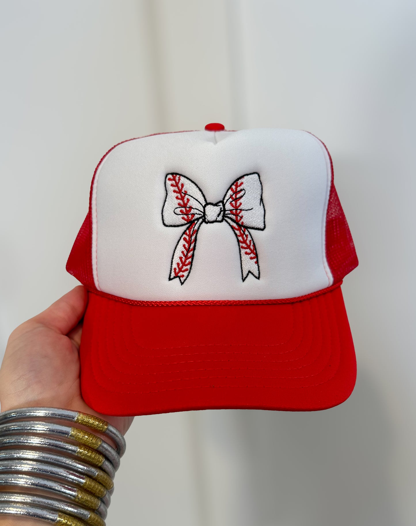 Baseball & Bows Trucker