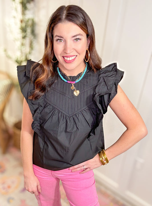 Smoke On The Water Top - Black