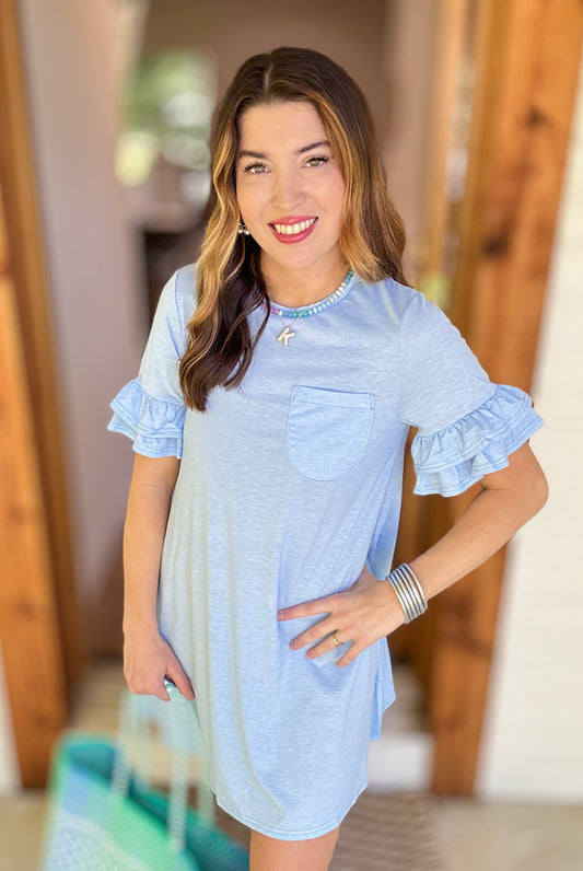 Addictive T-Shirt Dress - Blue