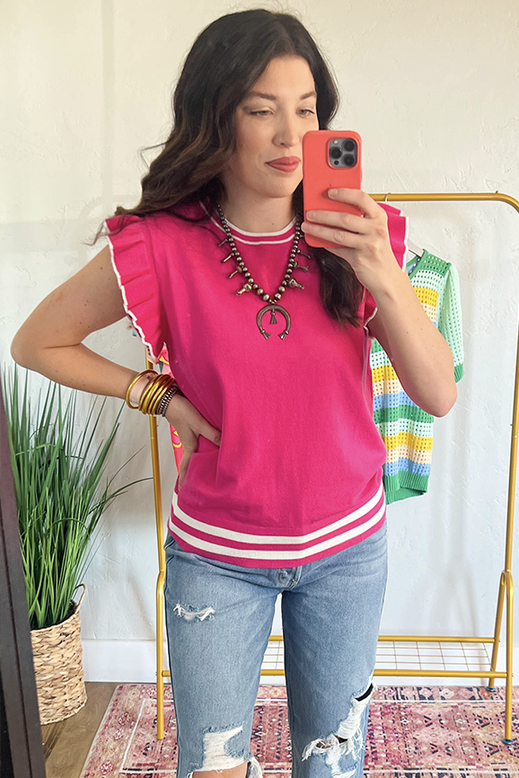 Fuchsia Sweater Top