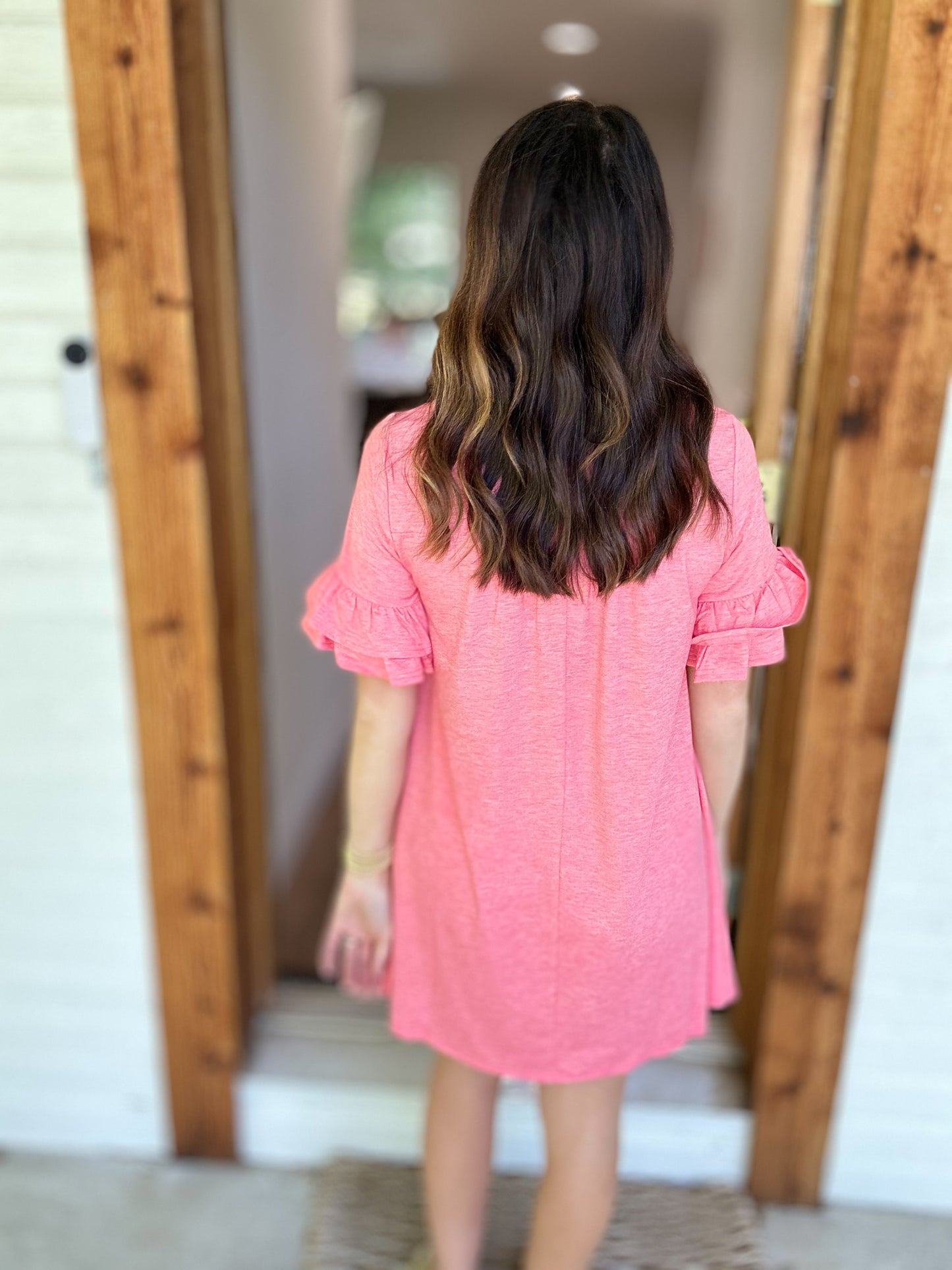 Addictive T-Shirt Dress - Coral