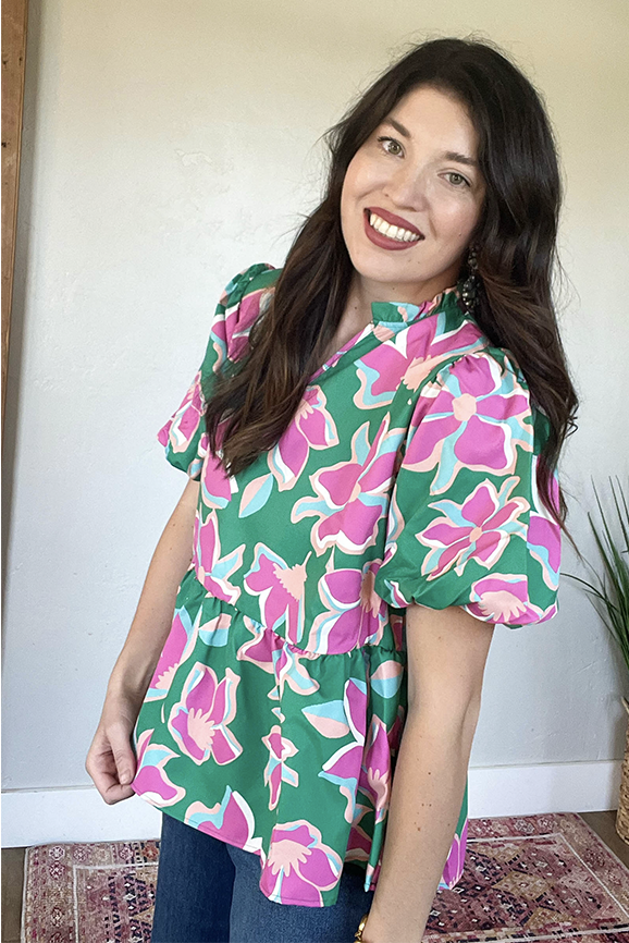 Floral Baby Doll Top