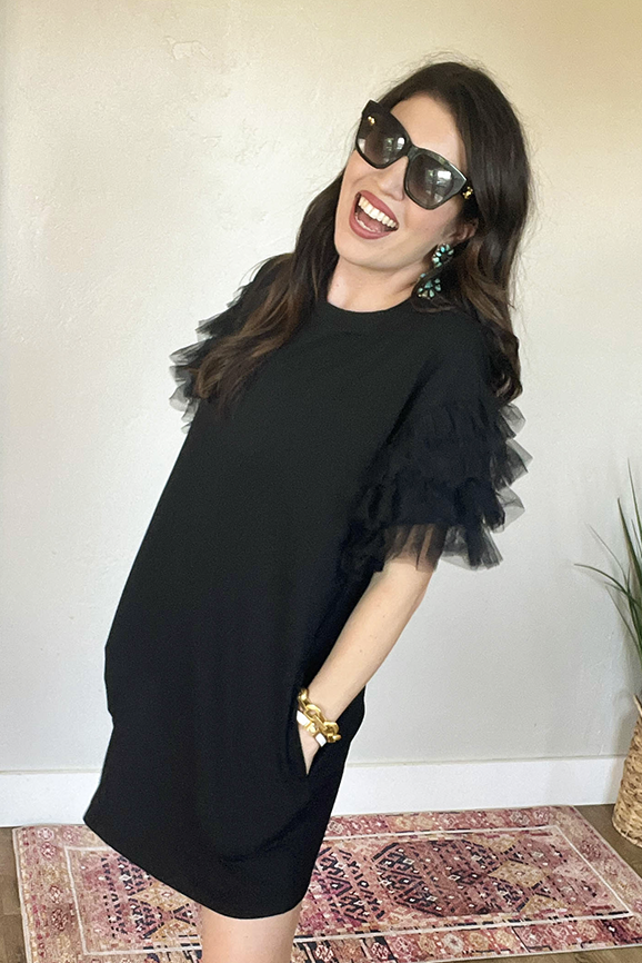 Tulle Sleeve Dress