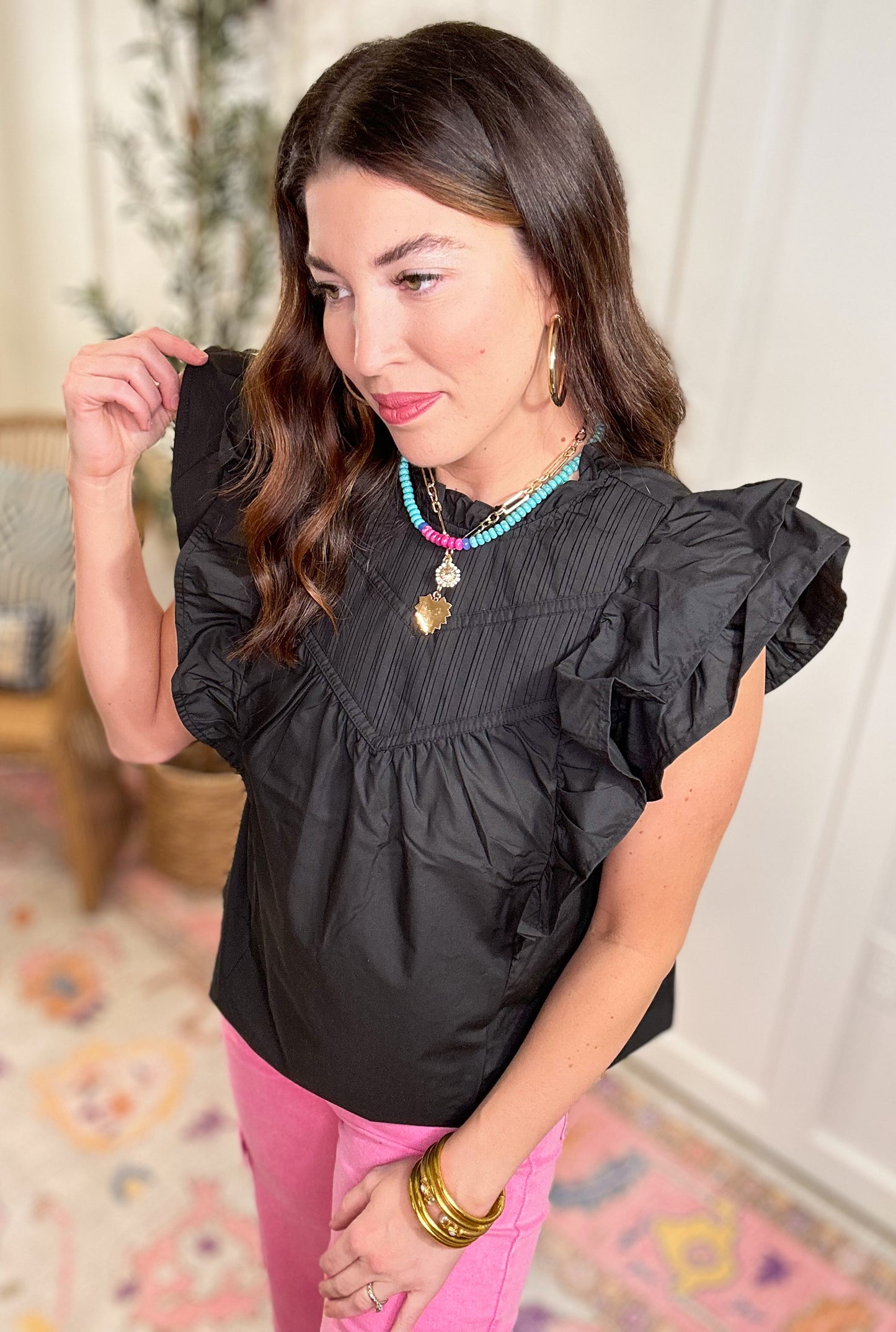 Smoke On The Water Top - Black