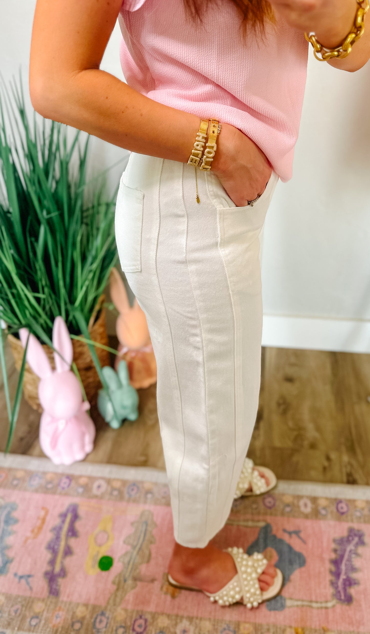 Lucky Barrel Denim in White