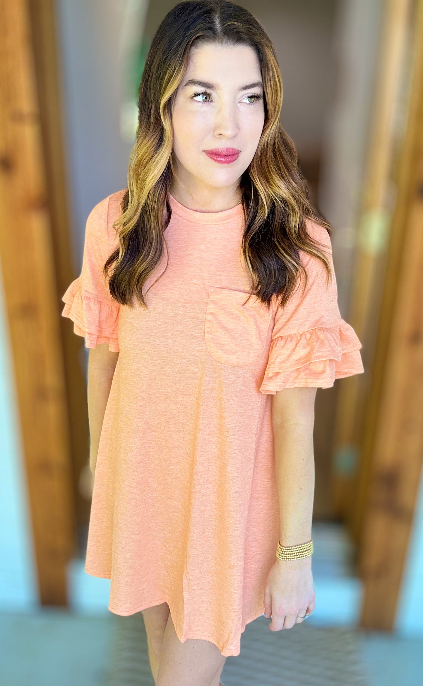 Addictive T-Shirt Dress - Orange