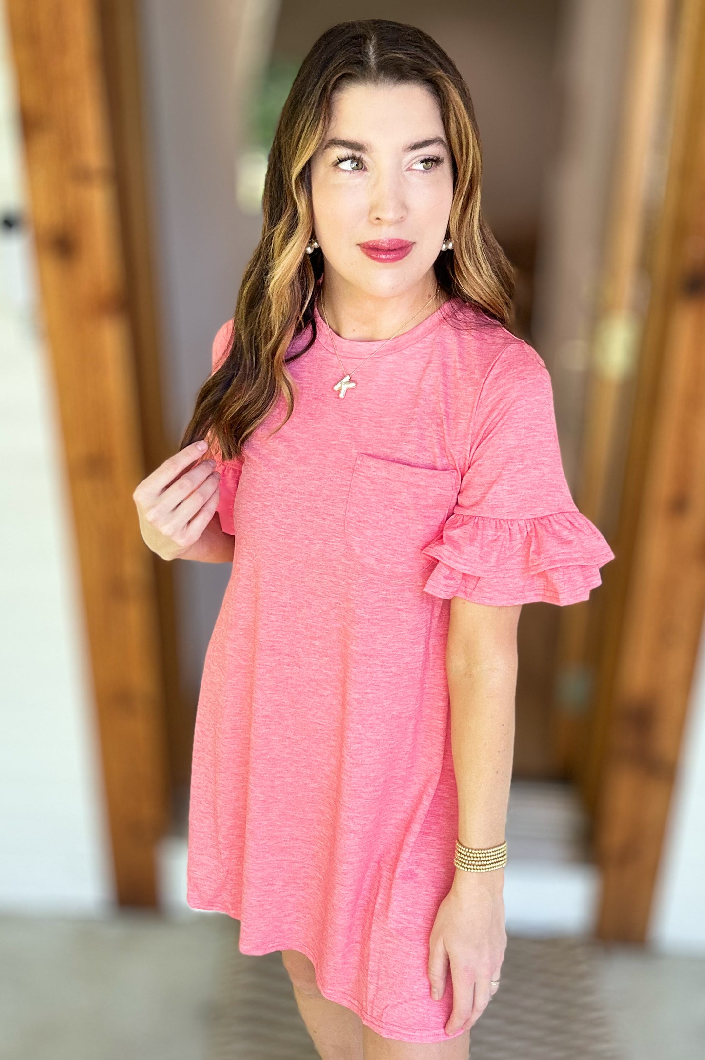 Addictive T-Shirt Dress - Coral