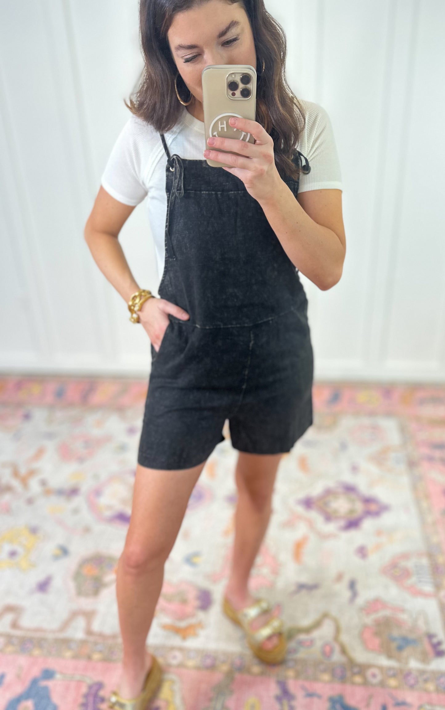 Iris Romper in Ash Black