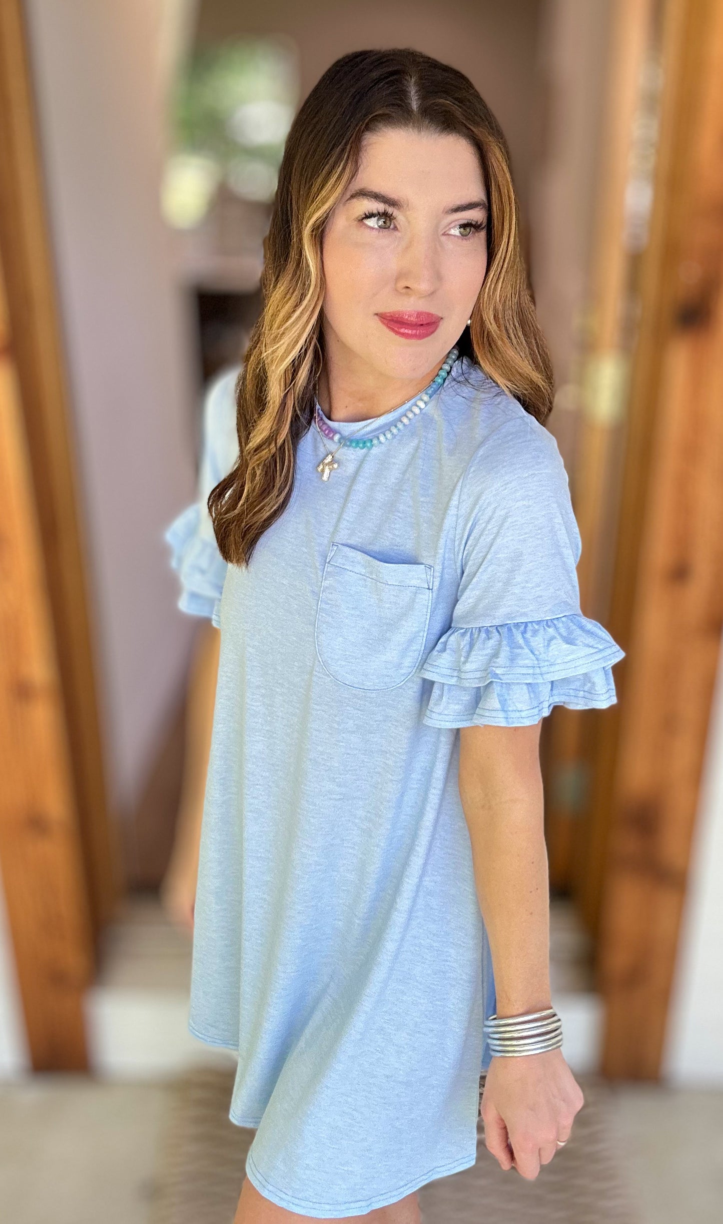 Addictive T-Shirt Dress - Blue
