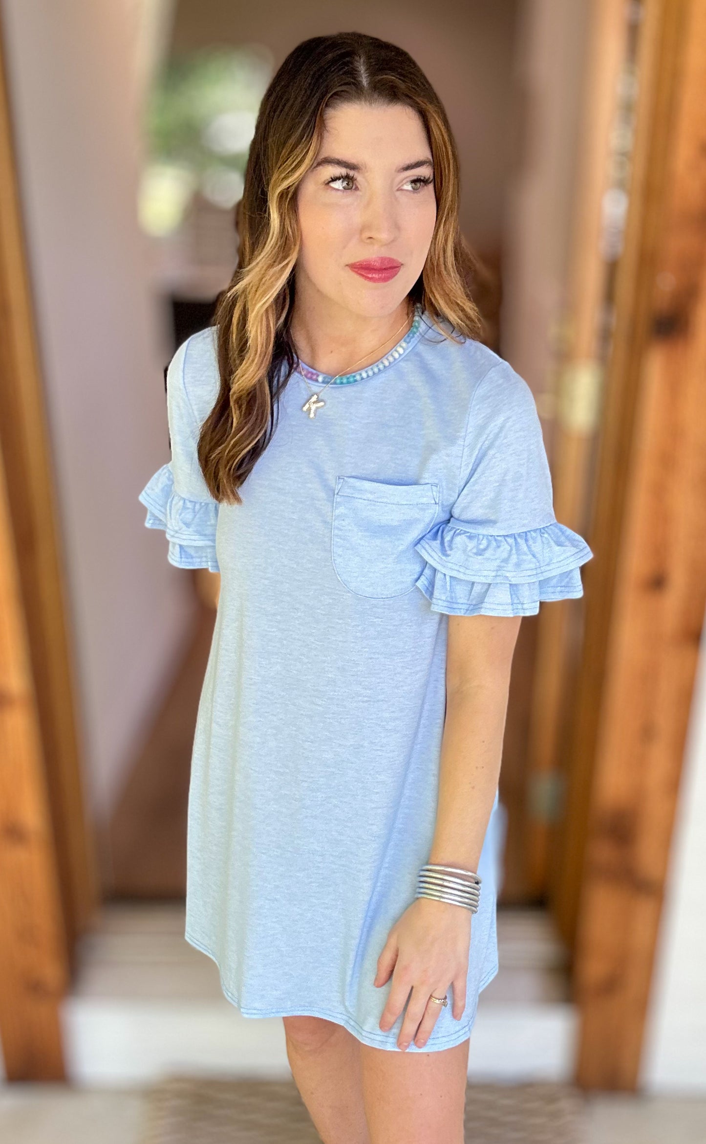 Addictive T-Shirt Dress - Blue