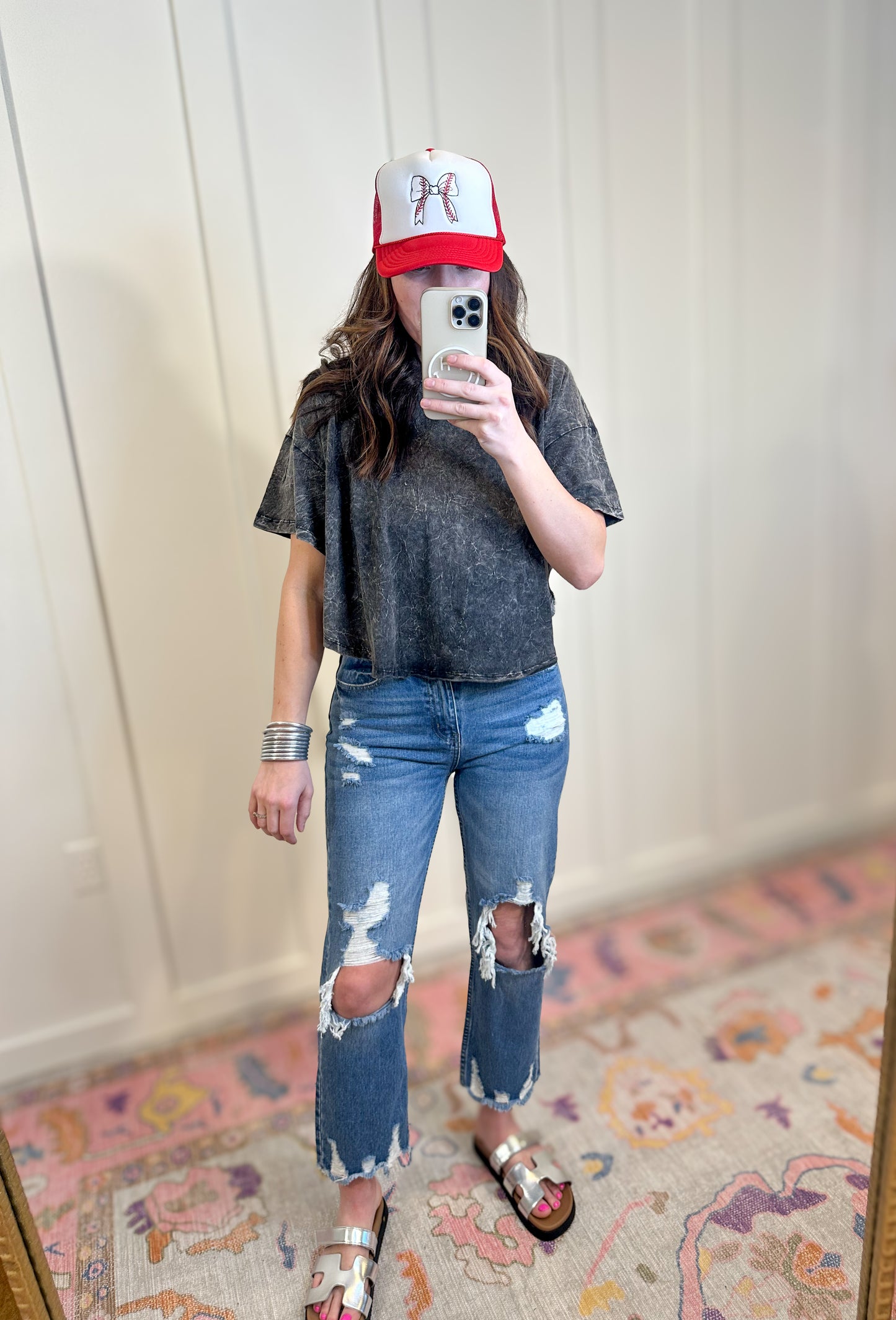 High Rise Distressed Denim