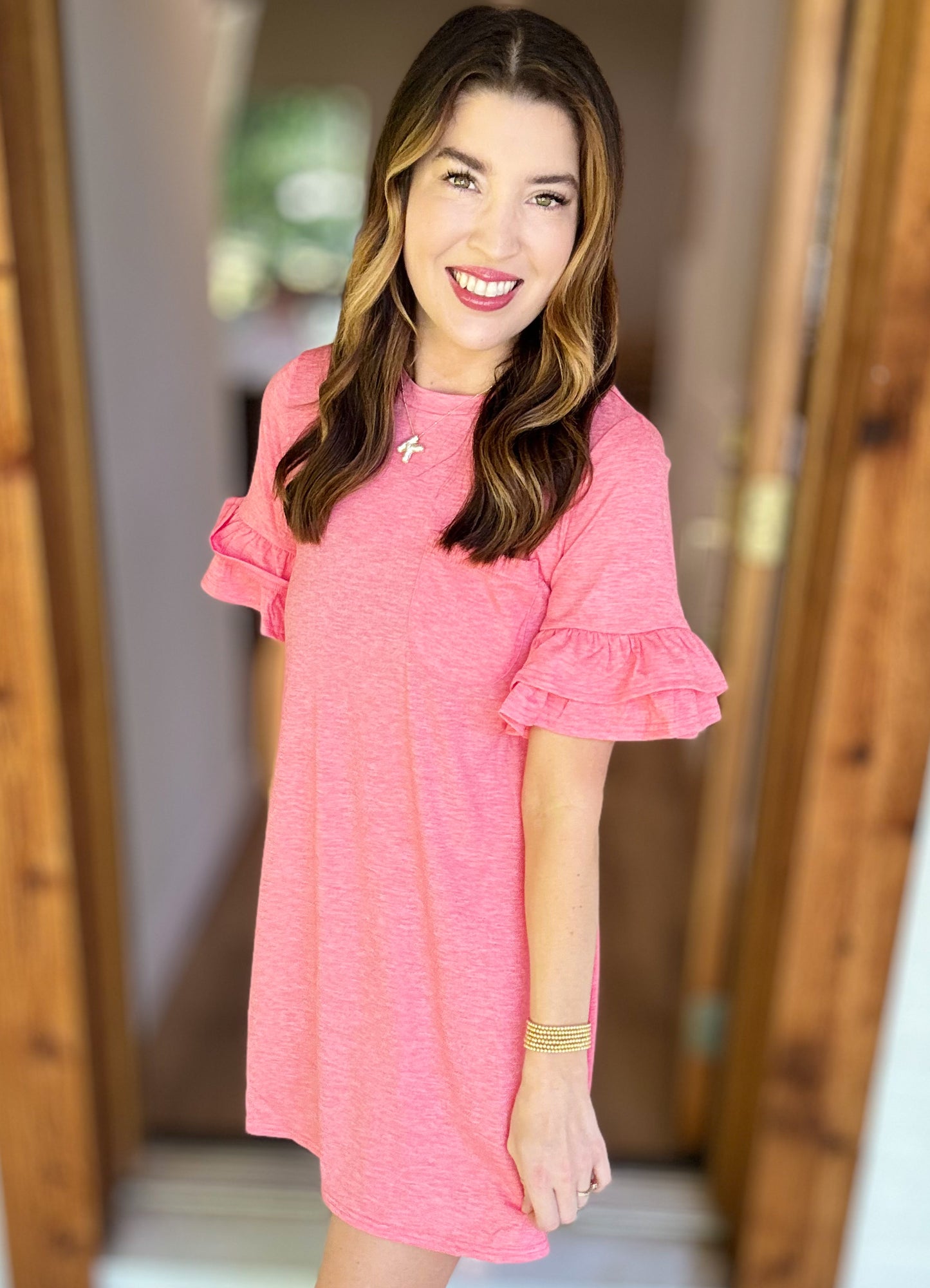 Addictive T-Shirt Dress - Coral