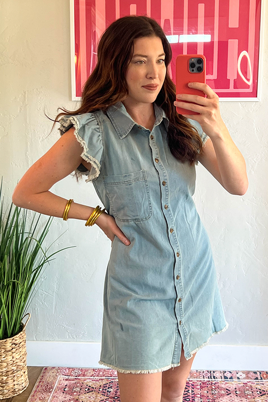 Denim Blue Mini Dress
