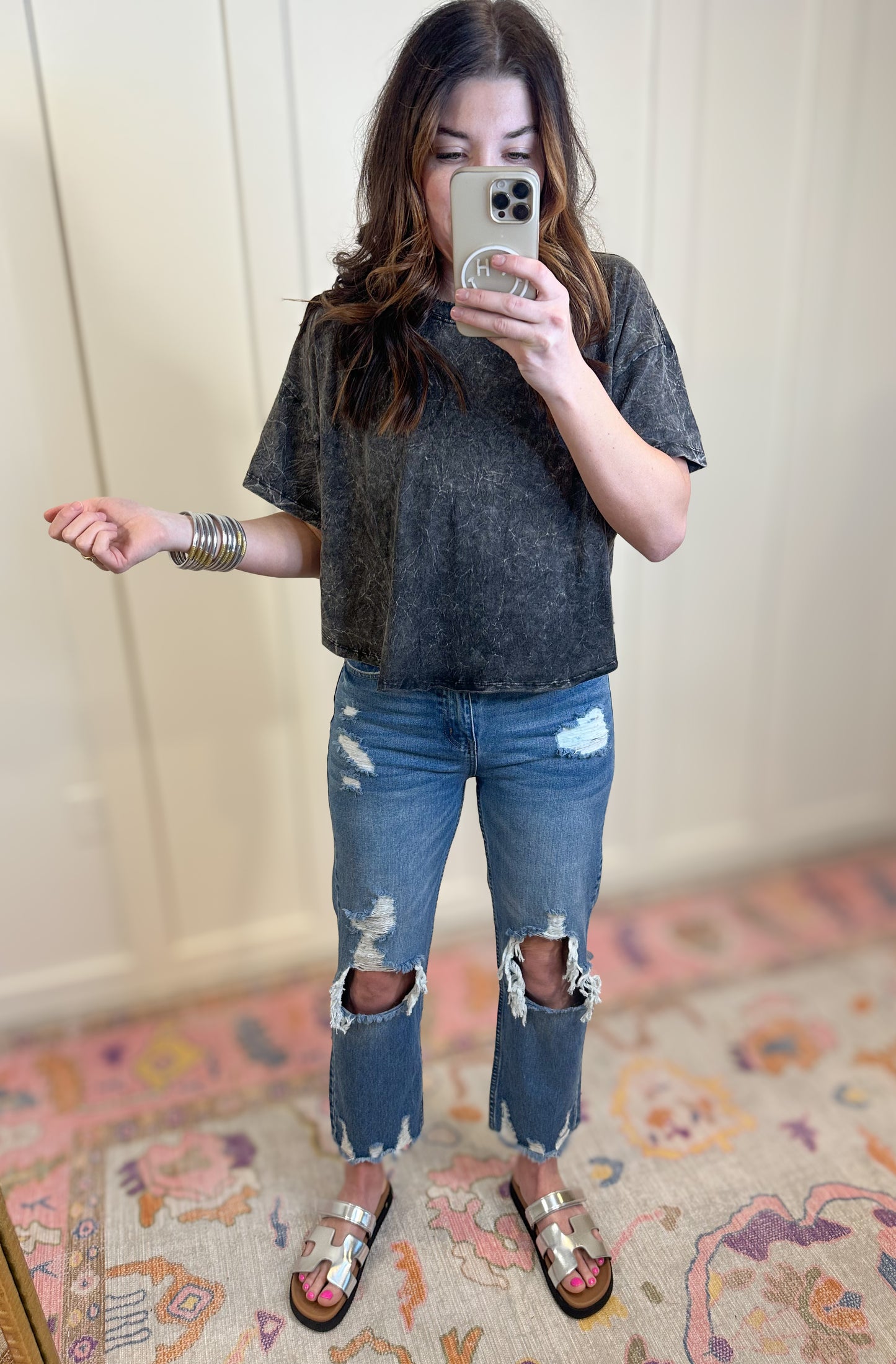Mineral Wash Boxy Tee