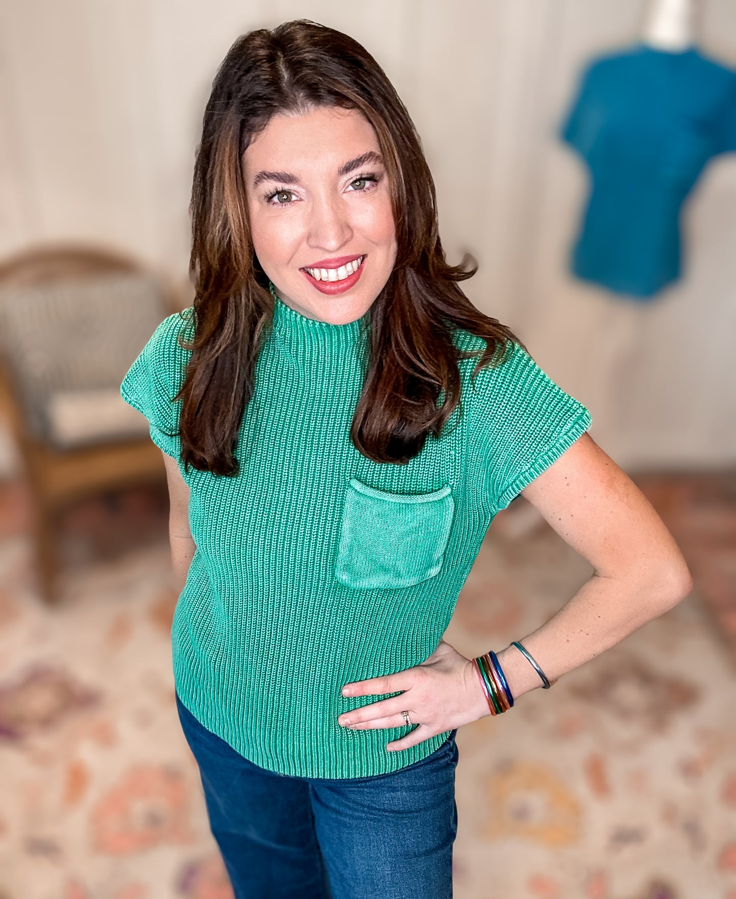 Ventura Highway Top In Green