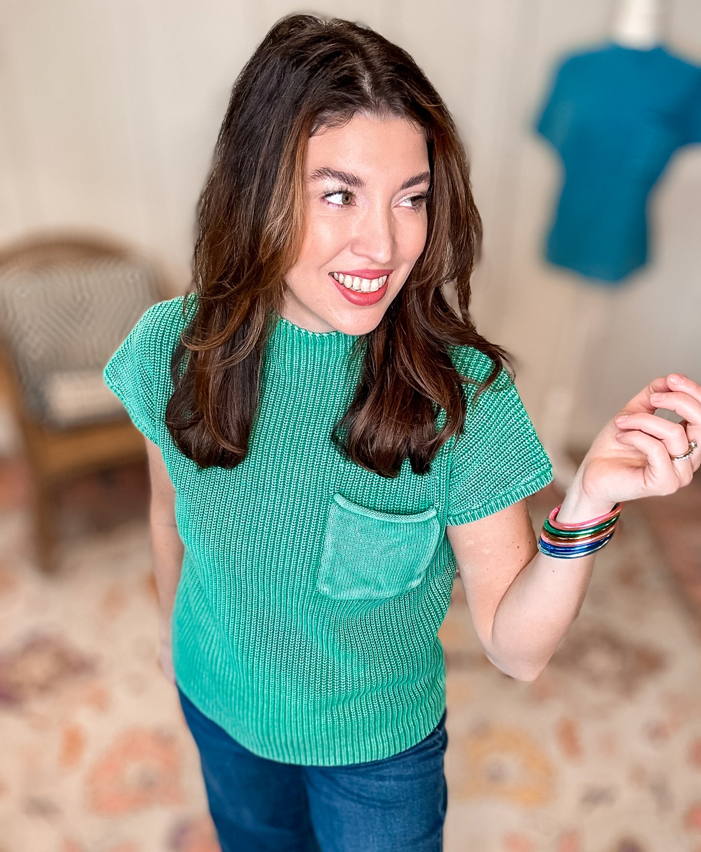 Ventura Highway Top In Green