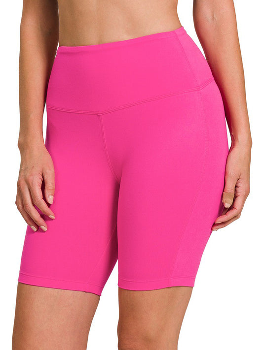 Fuchsia Biker Shorts