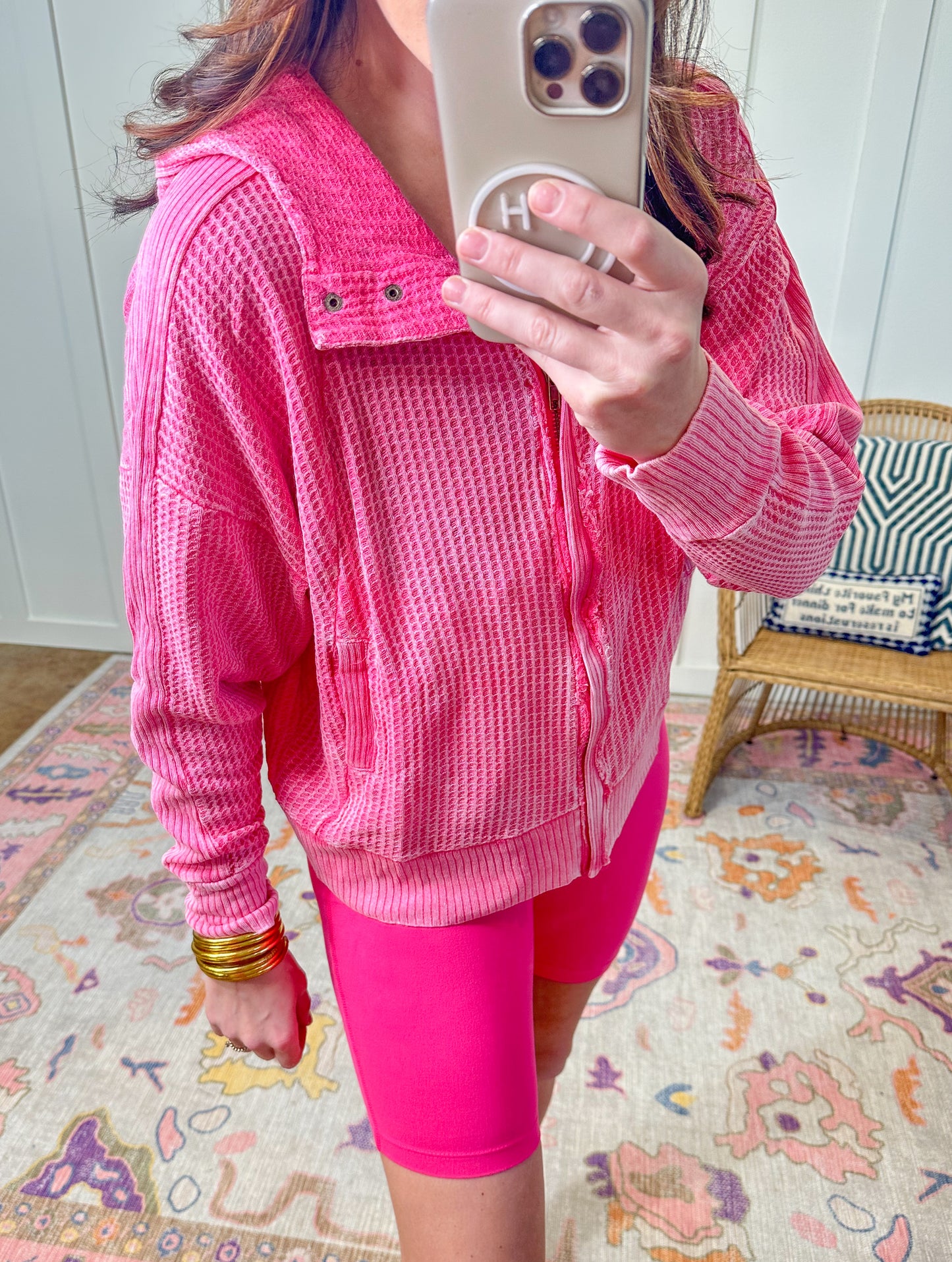 Fuchsia Biker Shorts