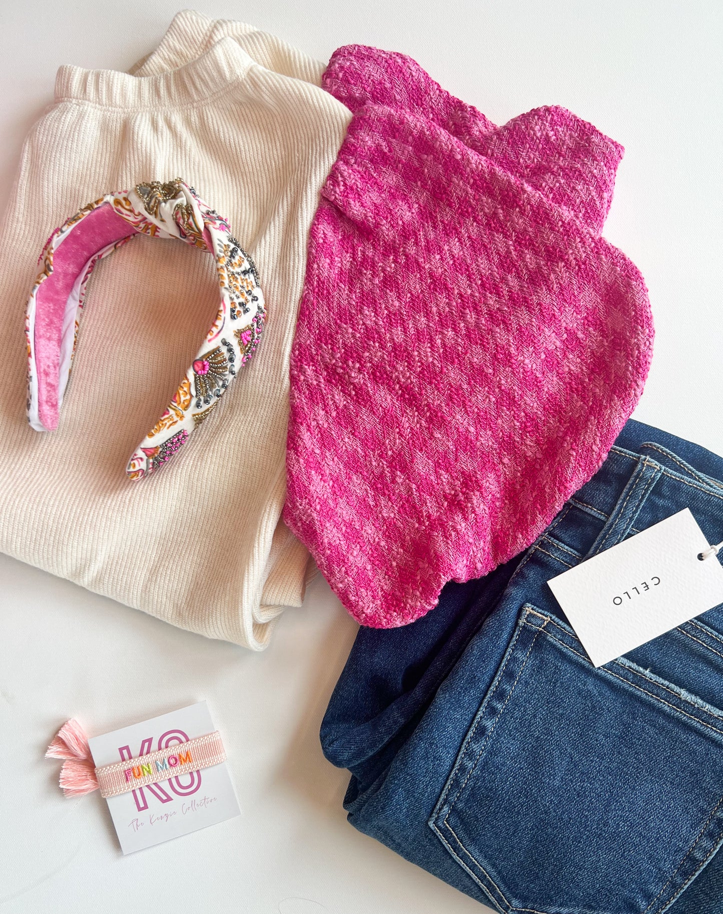 THML Tweed Sleeve Top