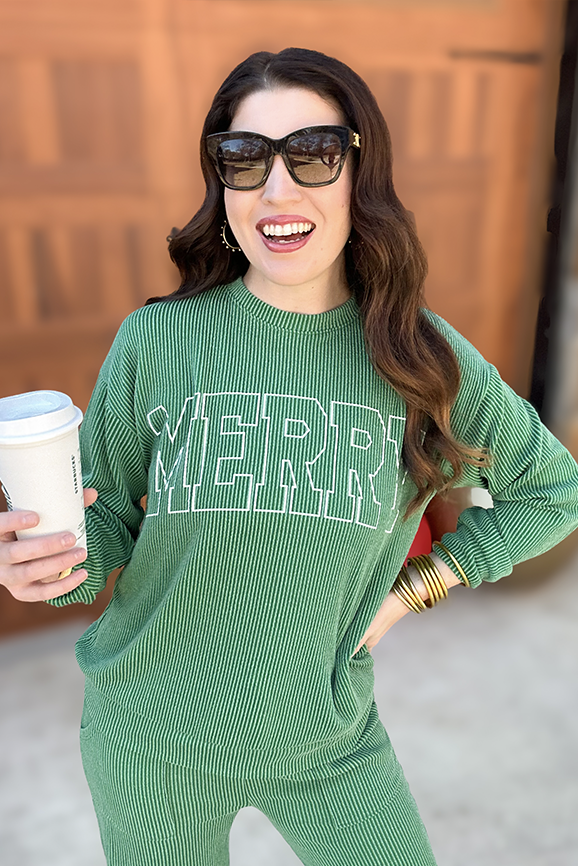 Merry Ribbed Top
