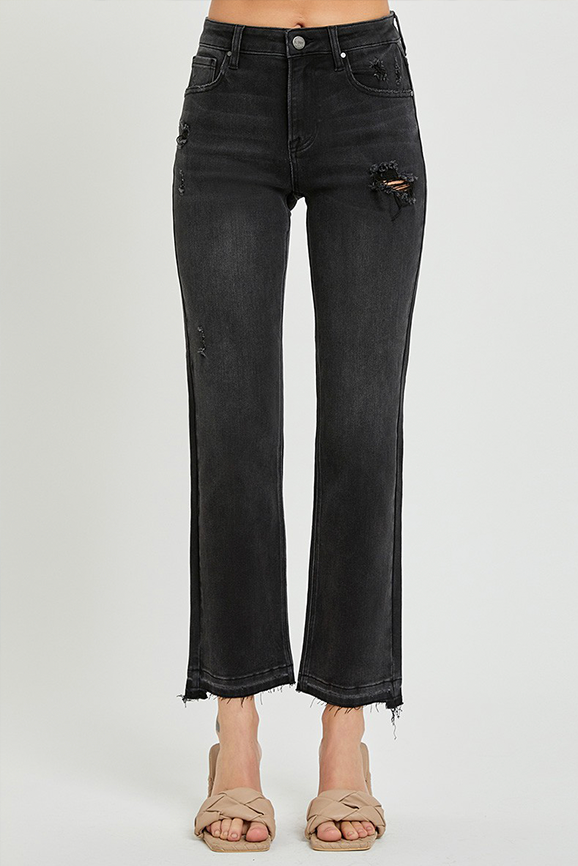 Risen Mid Straight Jeans
