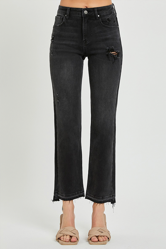 Risen Mid Straight Jeans