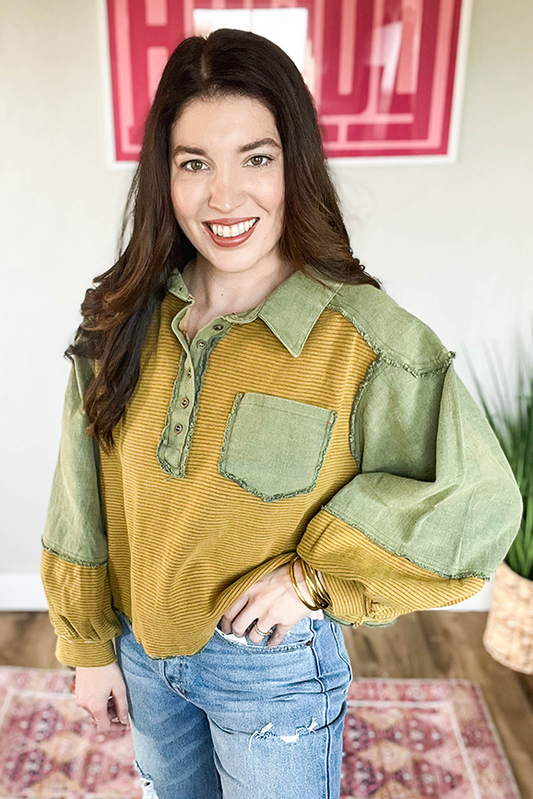 Oversized Balloon Sleeve Top