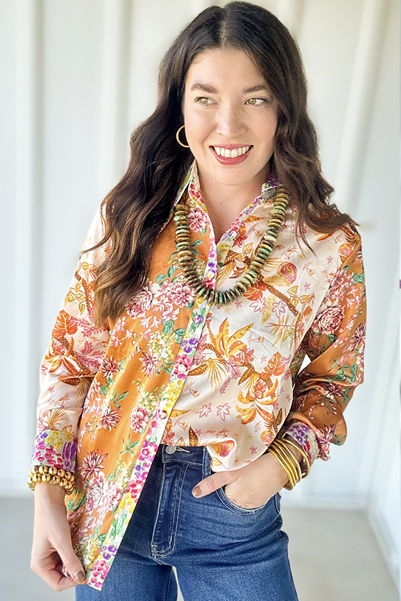 Floral Button Up Top