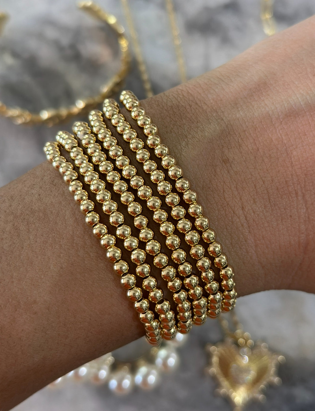 Set of 3 - Gold Small Bracelets