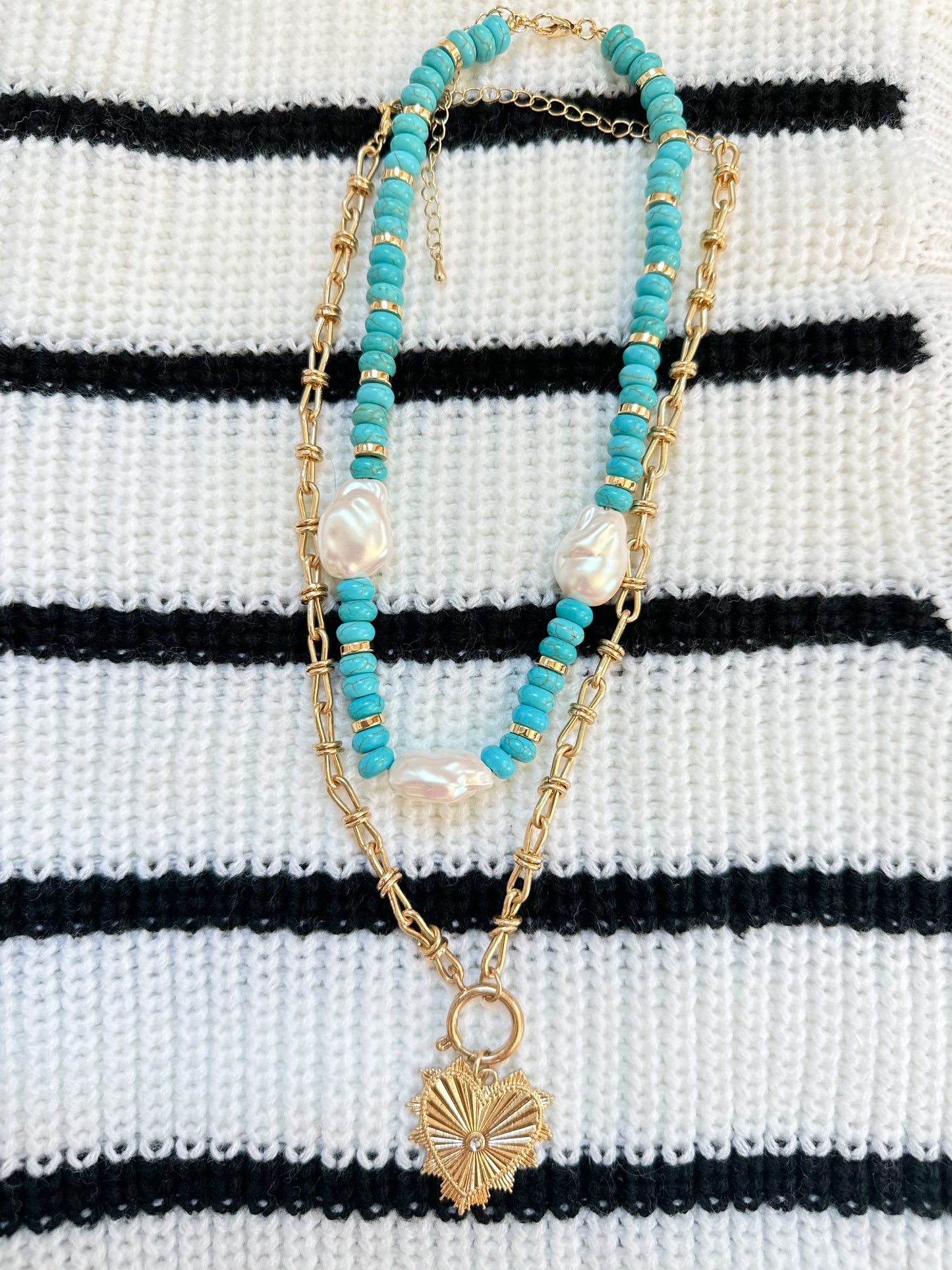 Turquoise & Pearl Necklace