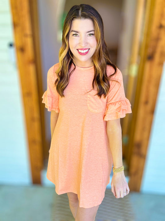 Addictive T-Shirt Dress - Orange