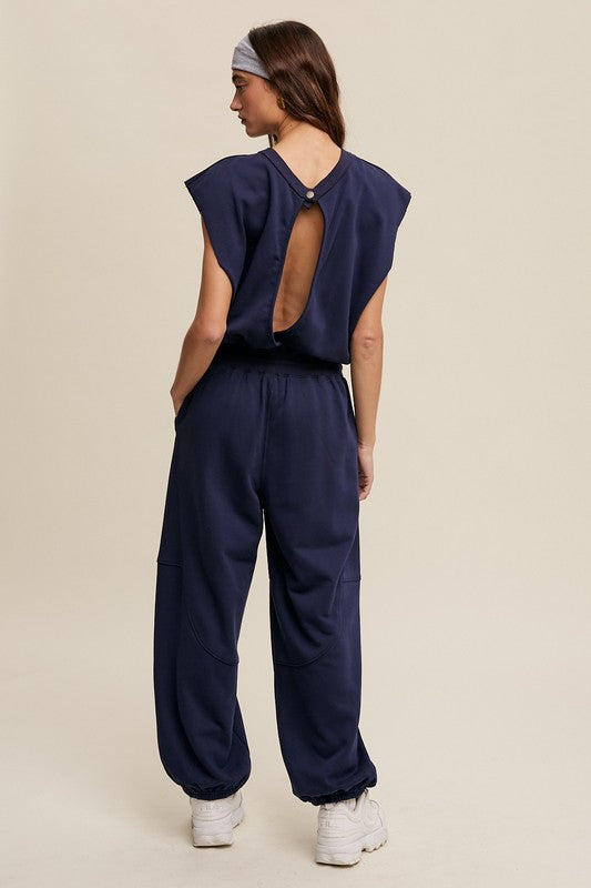 Bennie & The Jets Jogger Jumpsuit - Navy