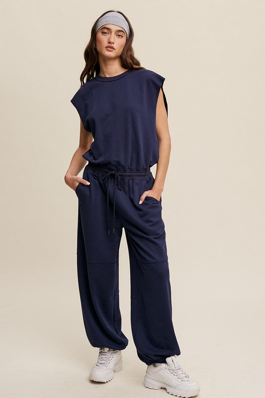 Bennie & The Jets Jogger Jumpsuit - Navy