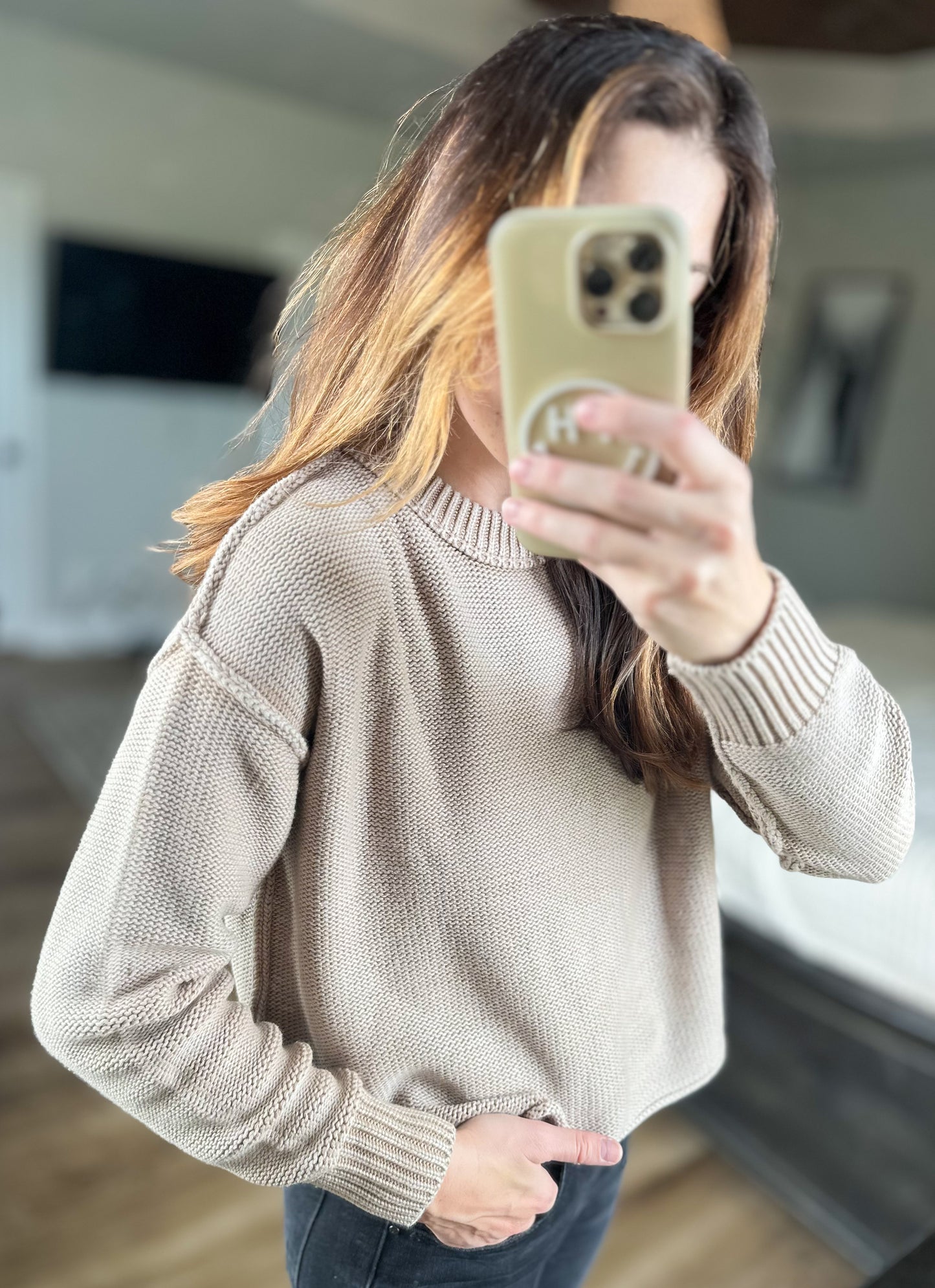 So What Sweater - Light Brown