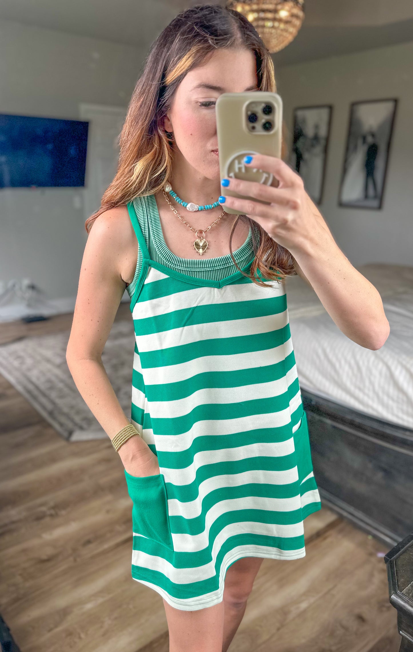 Kelly Green Ribbed Tank