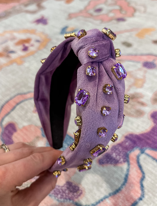 Purple Jeweled Headband