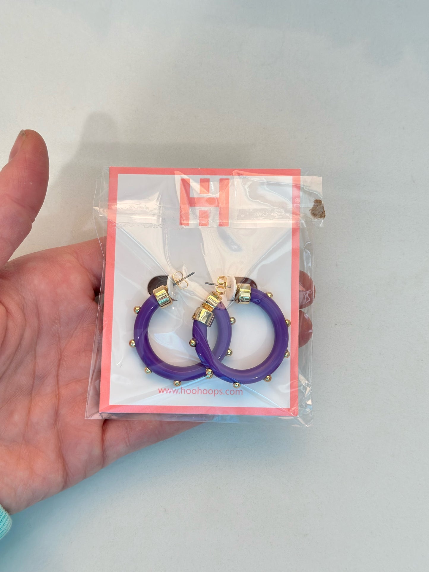 Purple with Gold Balls Hoo Hoop - Minis