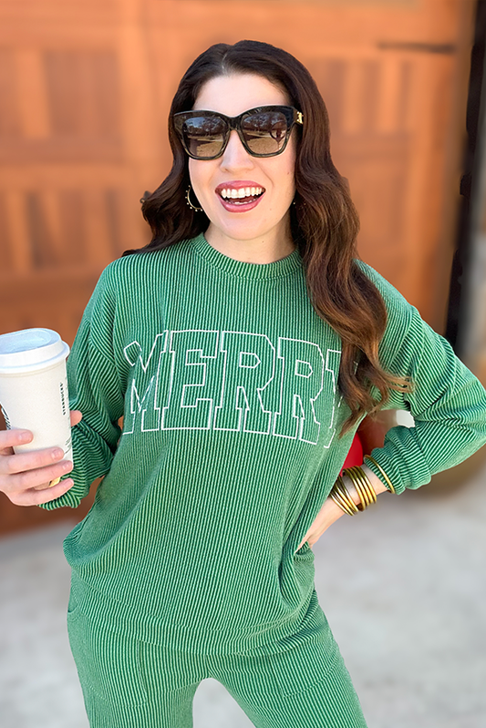 Merry Ribbed Top