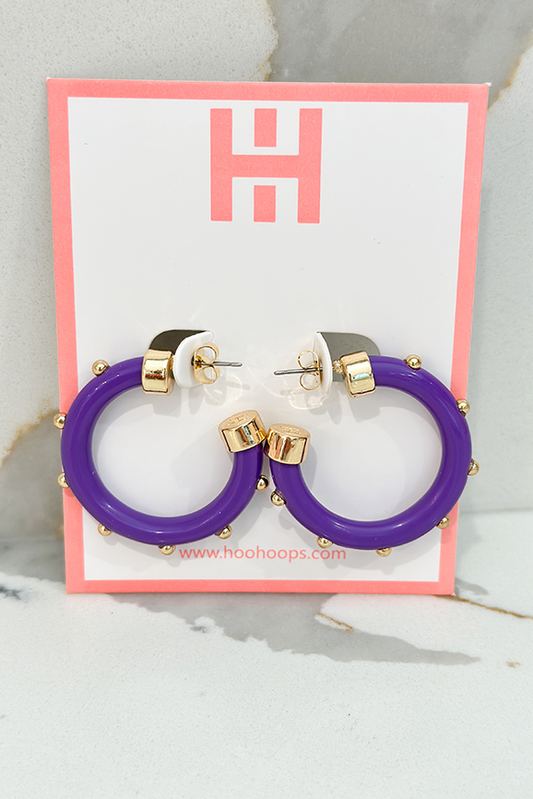 Purple with Gold Balls Hoo Hoop - Minis