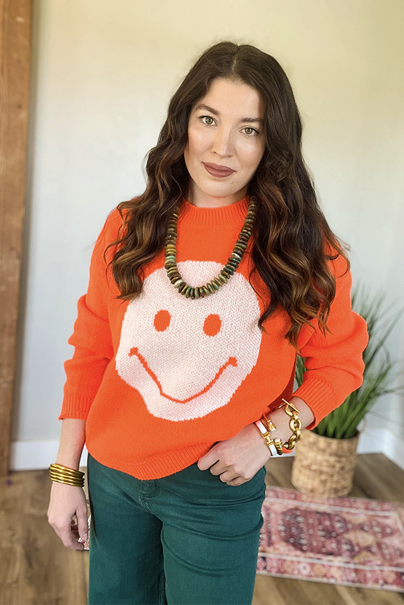 Vibrant Smiley Sweater
